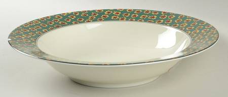 Fleurette Green 10" Round Vegetable Bowl by Mikasa