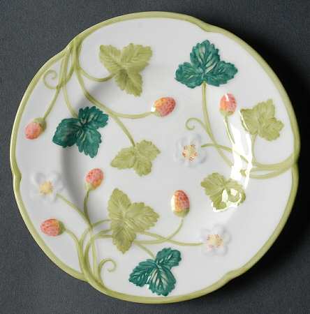 Victoria Strawberry Handpainted Bread & Butter Plate