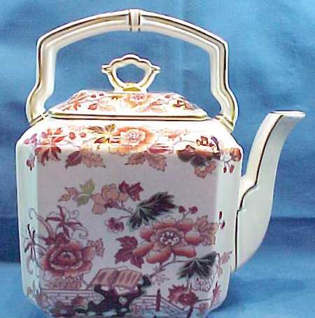 Bible (Rust Bible & Flowers) Fan Teapot & Lid by Mason's