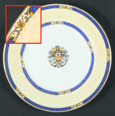 MEA133 (Cream and White) Dessert/Pie Plate
