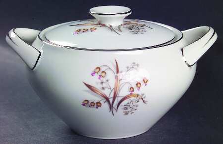 Lily of The Valley Sugar Bowl & Lid by Meito
