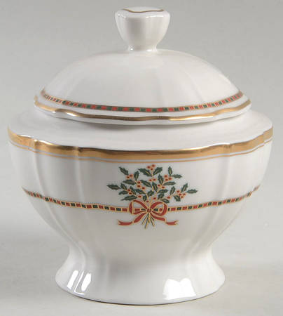 Christmas Garden Sugar Bowl & Lid