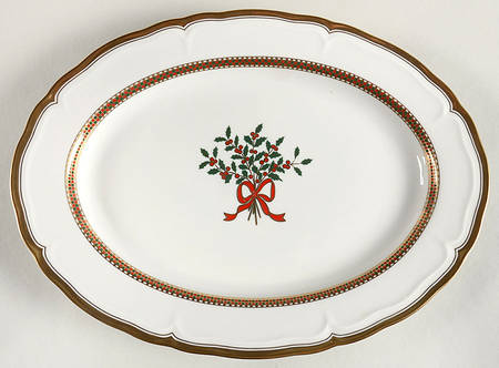 Christmas Garden 14" Oval Serving Platter