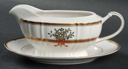 Christmas Garden Gravy Boat & Underplate