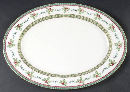 Holiday Celebration 15" Oval Serving Platter