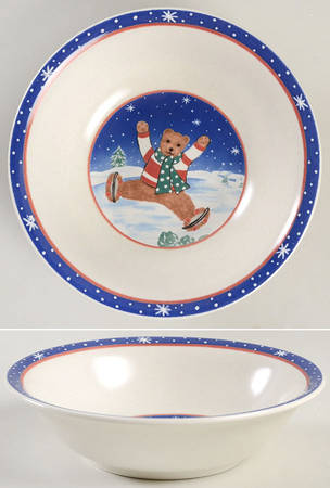 Skating Bears Individual Ice Cream Dish