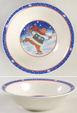 Skating Bears Individual Ice Cream Dish