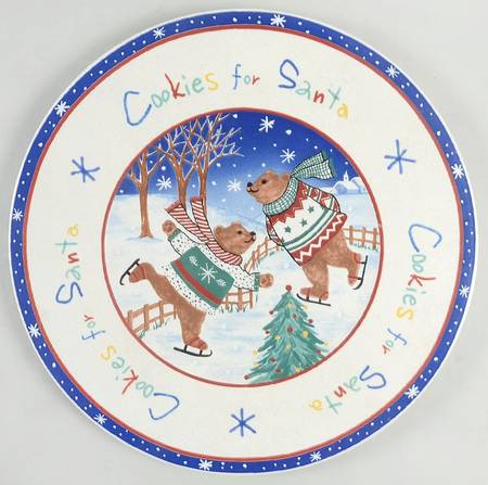Skating Bears Service Plate (Charger)