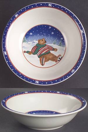 Skating Bears Individual Ice Cream Dish