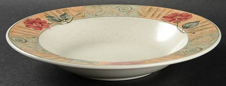 Secret Garden Large Rim Soup Bowl