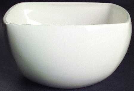 Monument White 10" Square Salad Serving Bowl