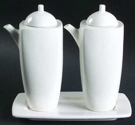 Monument White (5 Piece) Cruet Set
