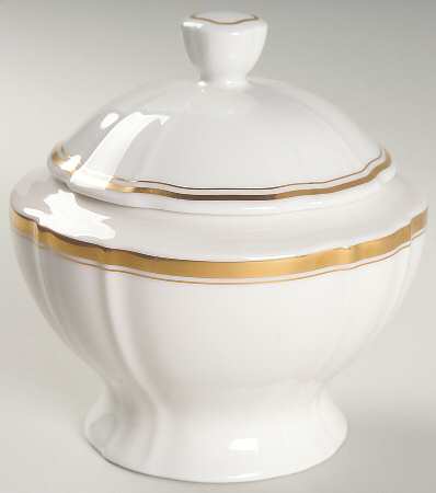 Hyde Park Gold Sugar Bowl & Lid