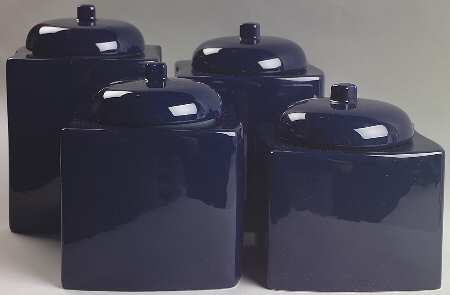 Simplicity Navy (4 Piece) Canister Set (Box Set)