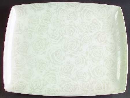 Silver Rose 13" Rectangular Serving Platter