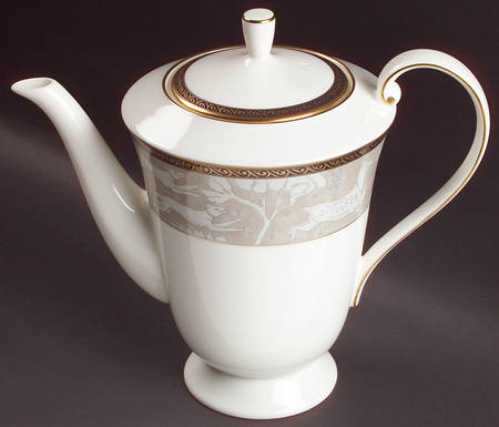 Enchanted Forest Taupe Coffee Pot & Lid