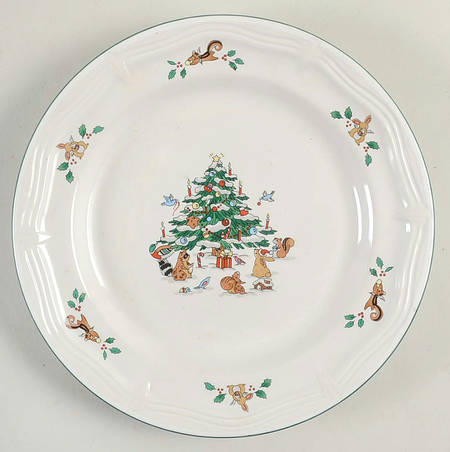 Woodland Christmas (Embossed Rim) Salad Plate