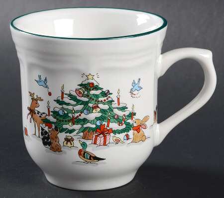 Woodland Christmas (Embossed Rim) Flat Cup