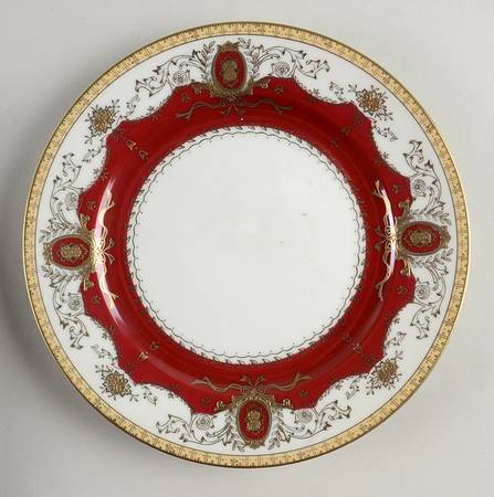 Diplomat Maroon Salad Plate