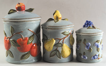 Santa Rosa Blue (3 Piece) Canister Set (Box Set)