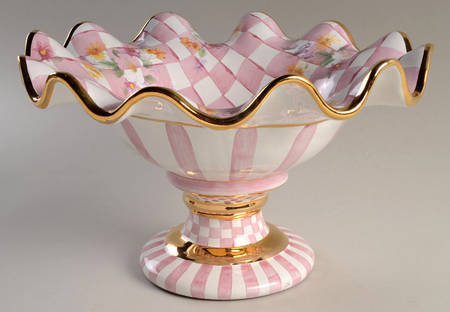 Rose Petal Round Compote (Height X Width)