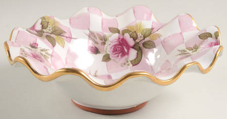 Rose Petal Rim Cereal Bowl