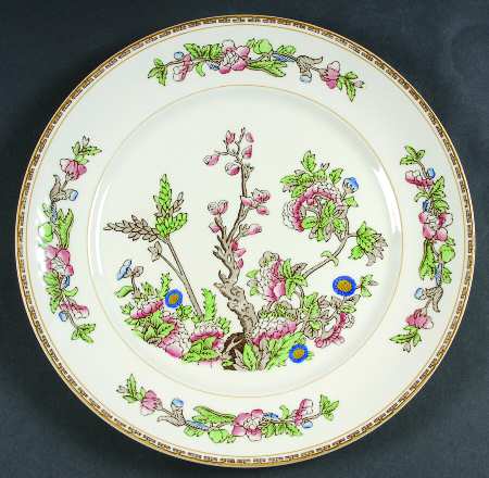 Indian Tree (Yellow Verge) 13" Chop Plate (Round Platter) by Alfred Meakin