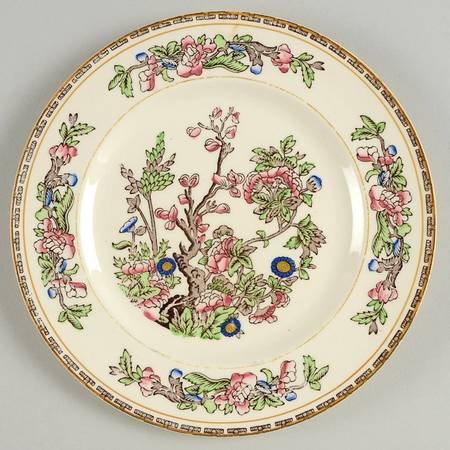 Indian Tree (Yellow Verge) Salad Plate by Alfred Meakin