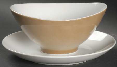 Sandalwood (Fine) Gravy Boat with Attached Underplate