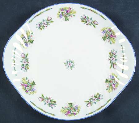 Winter Harvest Handled Cake Plate