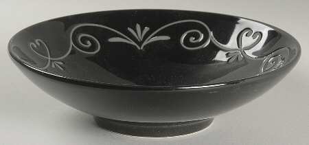 Tuscan Scroll Black Fruit/Dessert (Sauce) Bowl