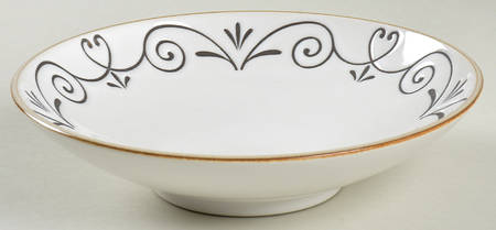 Tuscan Scroll White Coupe Soup Bowl