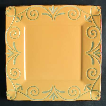 Tuscan Scroll Yellow 12" Square Serving Platter
