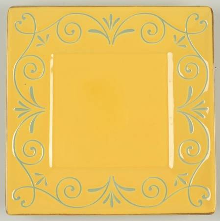 Tuscan Scroll Yellow Salad Plate