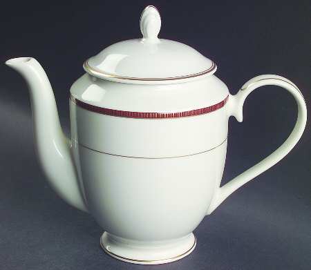 English Brocade Coffee Pot & Lid