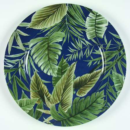 Tropical Garden Blue Service Plate (Charger)