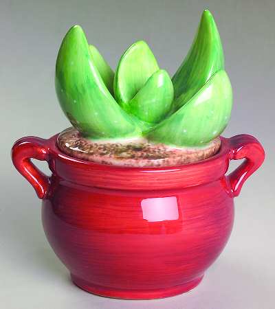 Cactus Sugar Bowl & Lid