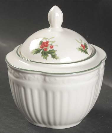 Italian Holiday Sugar Bowl & Lid