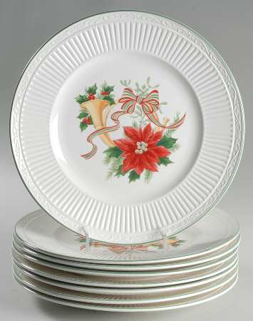 Italian Holiday Dinner Plate - Set of 8