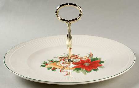 Italian Holiday Dinner Plate for 2 Tiered Serving Tray
