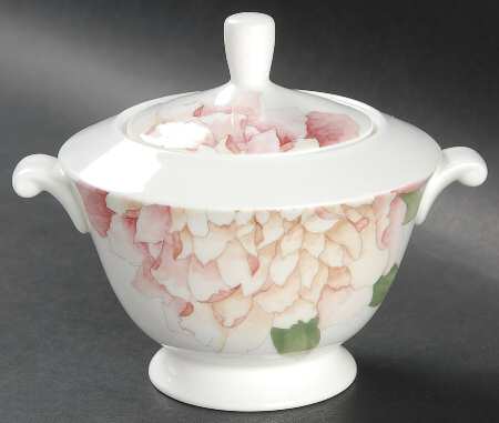 Peony (AK049, Elite Bone) Sugar Bowl & Lid