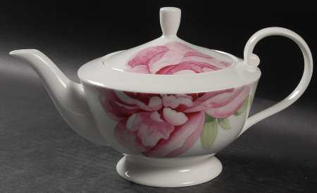 Peony (AK049, Elite Bone) Teapot & Lid
