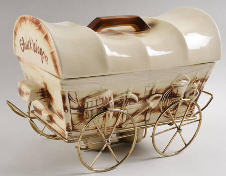 El Rancho China Casserole with Lid and Metal Stand