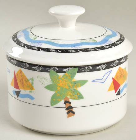 Fantasy Isle Sugar Bowl & Lid