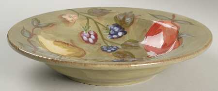 Santa Rosa Green Rim Soup Bowl