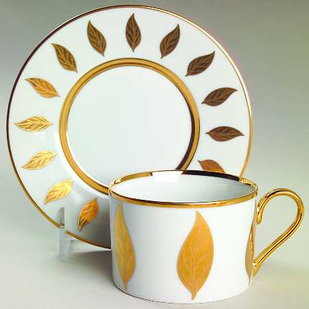 Golding Leaves Flat Cup & Saucer Set