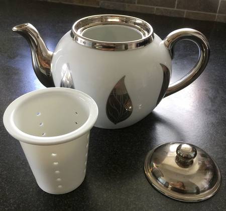 Silvering Leaves Teapot & Lid with Infuser