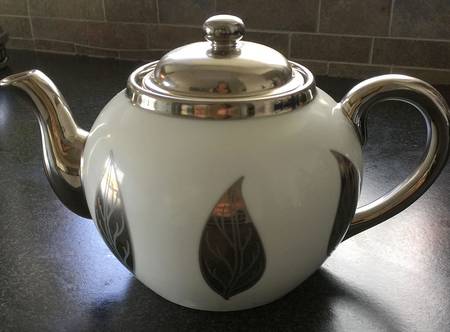 Silvering Leaves Teapot & Lid