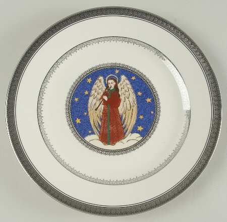Angel Platinum Accent Luncheon Plate