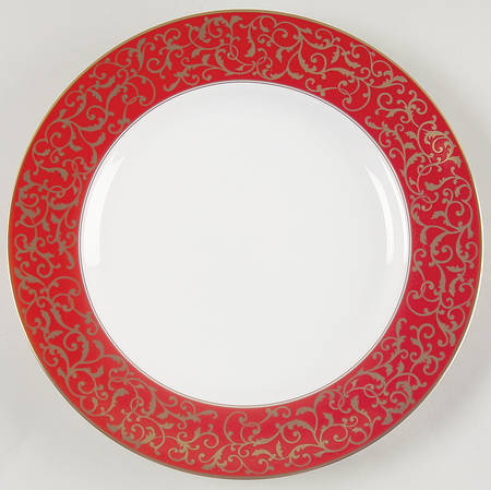 Parchment Red Salad Plate